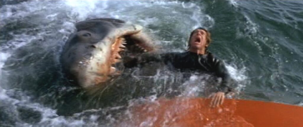 Attaque du Grand Blanc dans l'étang salé (Jaws, 1975)